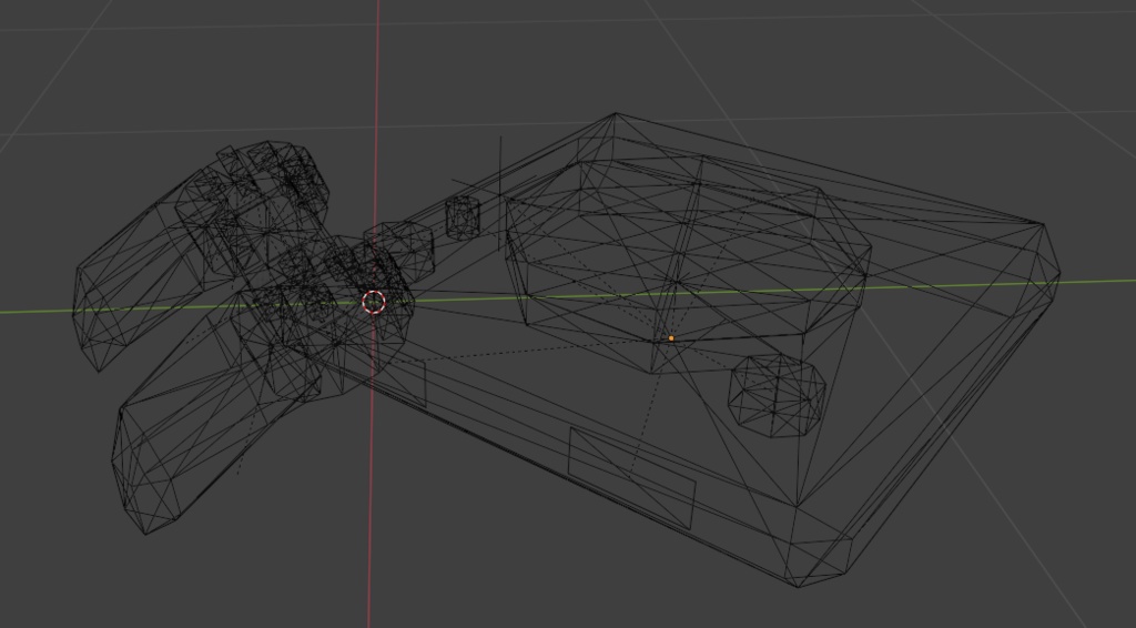 Low Poly Retro Game Controller and Console 2-for-1 3D Model Set