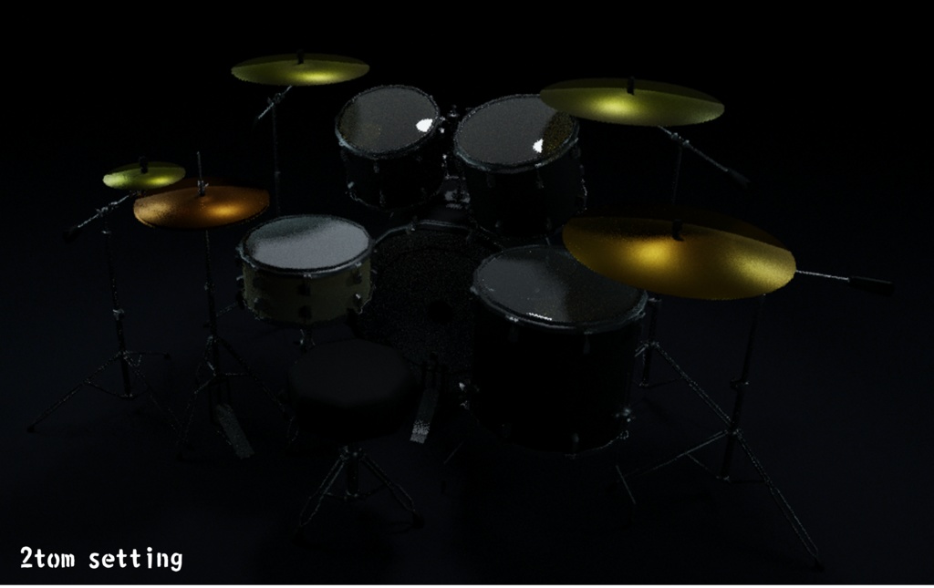 【3Dモデル】Drumset