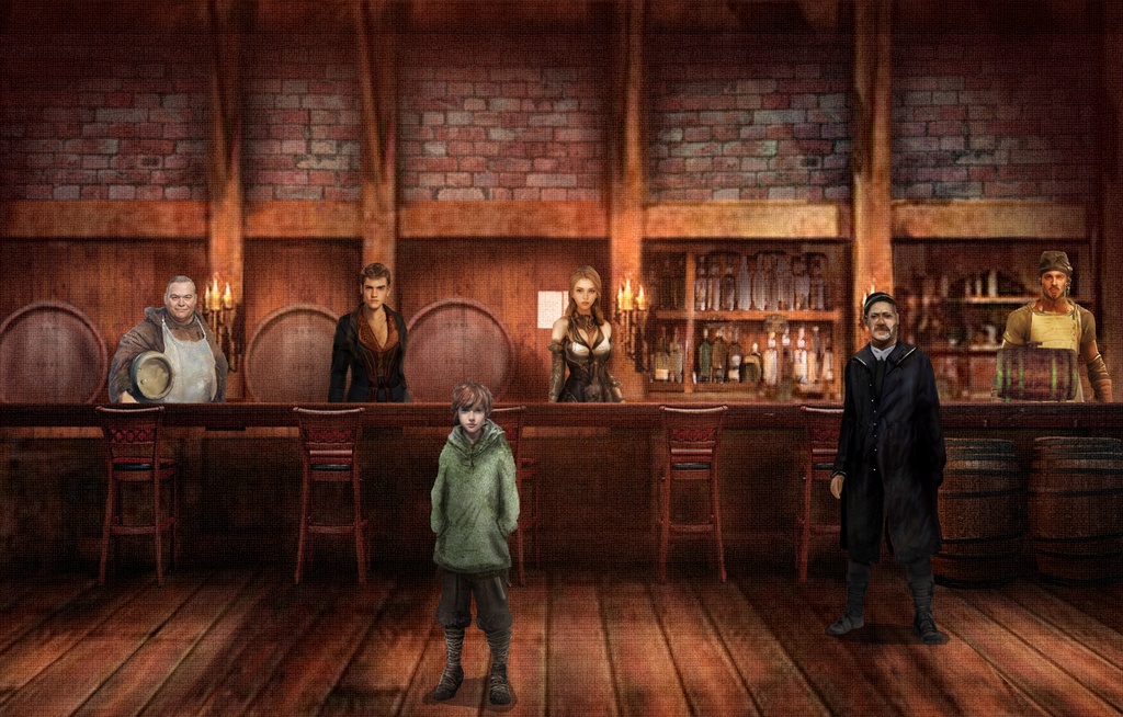 ファンタジーNPC立ち絵・背景素材集『うろんな酒場』