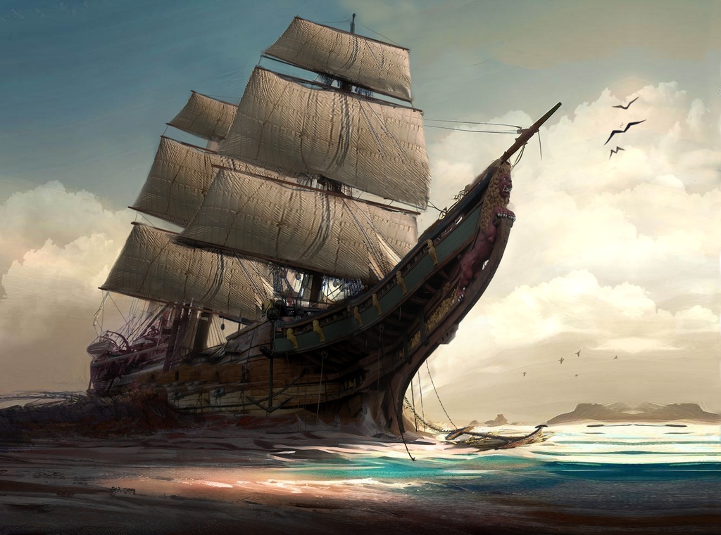 海洋背景挿絵素材集