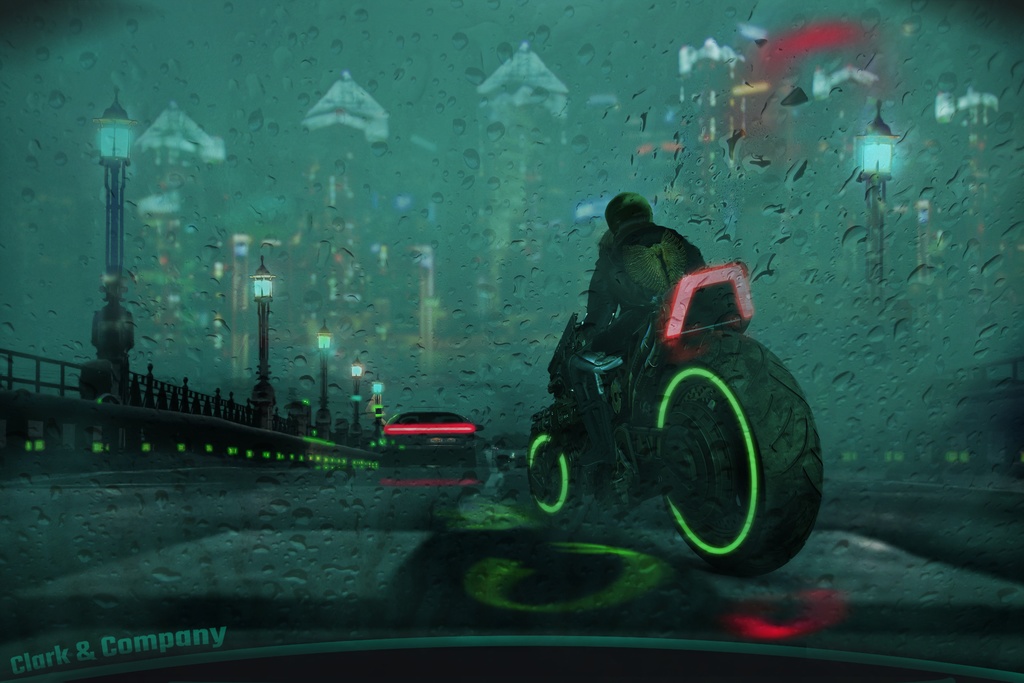 【サイバーパンクBGM&イラスト素材集】Rain City