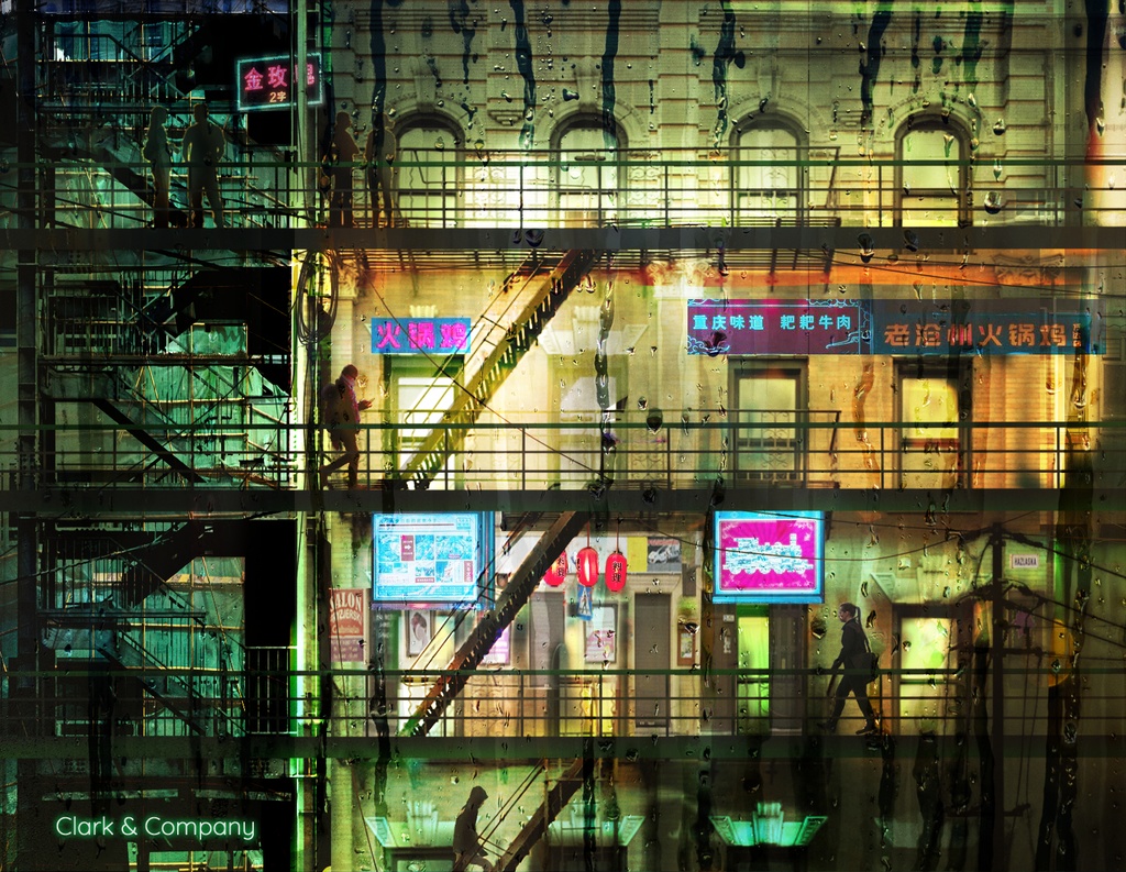 【サイバーパンクBGM&イラスト素材集】Rain City