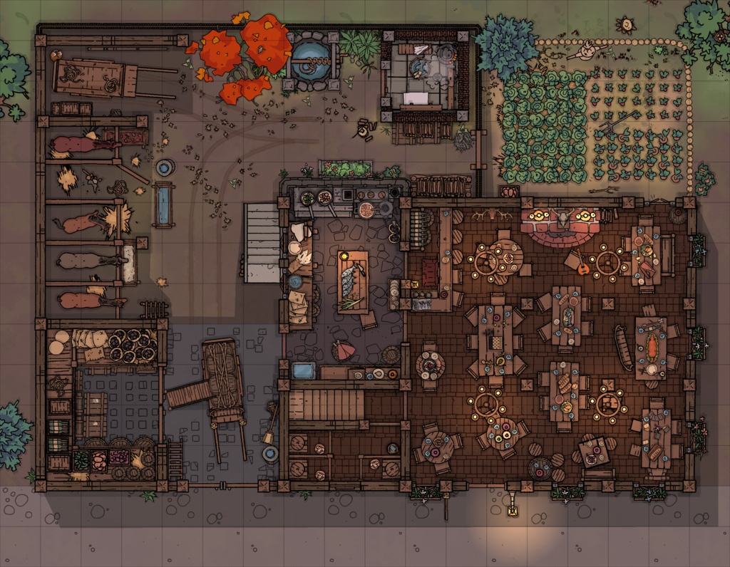 酒場マップ素材 & 汎用TRPGサプリメント『うろんな酒場』