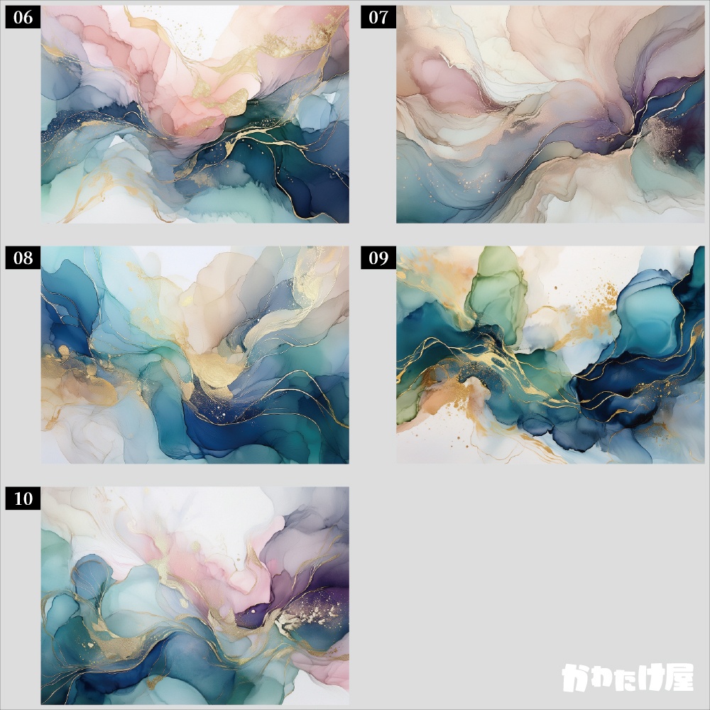 【印刷可】アルコールインクアート風素材01