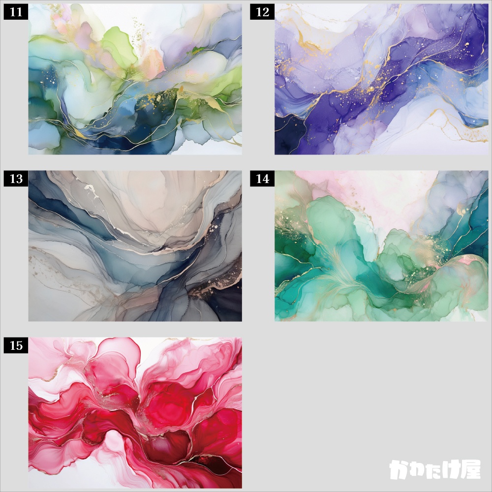 【印刷可】アルコールインクアート風素材02