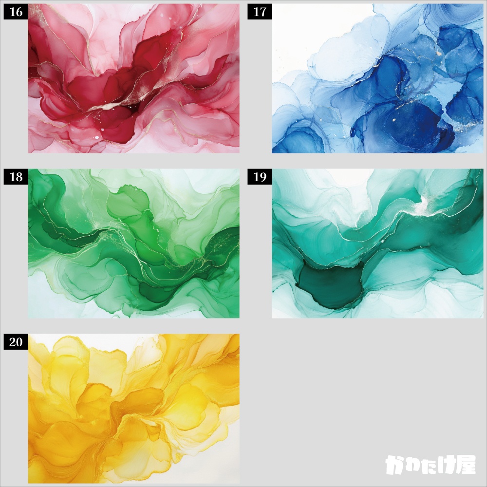 【印刷可】アルコールインクアート風素材02
