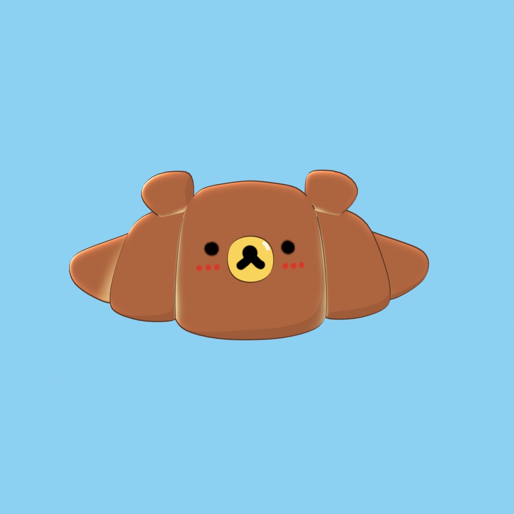 クロワッサンベア VRChatアクセサリー & 3Dモデル