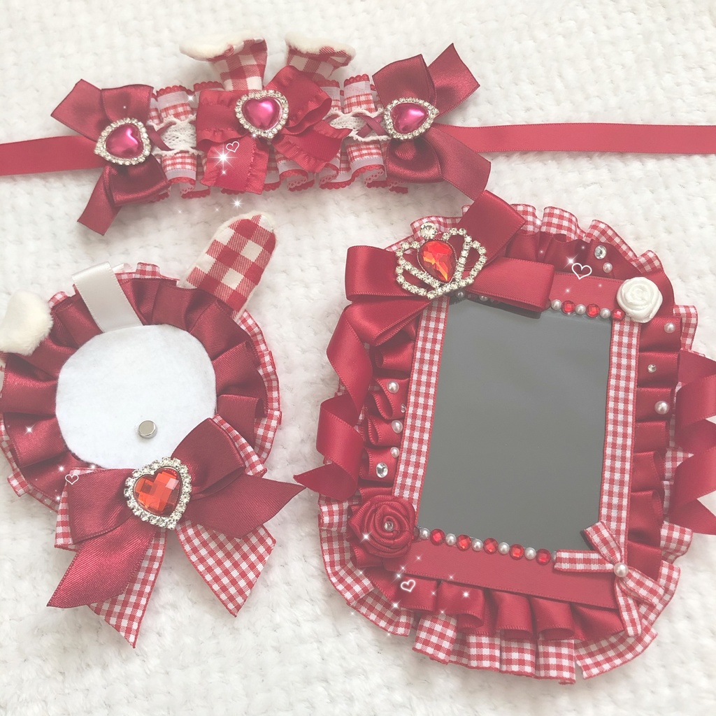 缶バッジ用ロゼット*赤*量産型