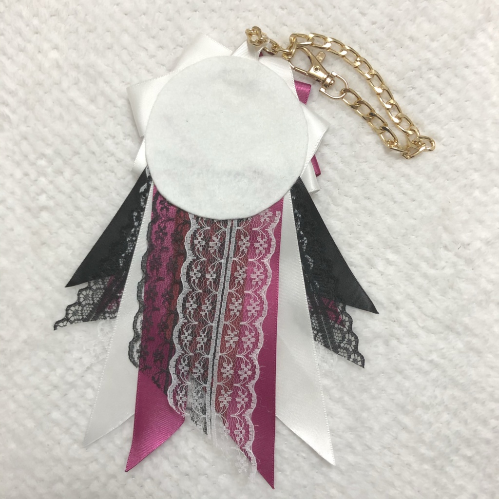 缶バッジ用ロゼット ワインレッド