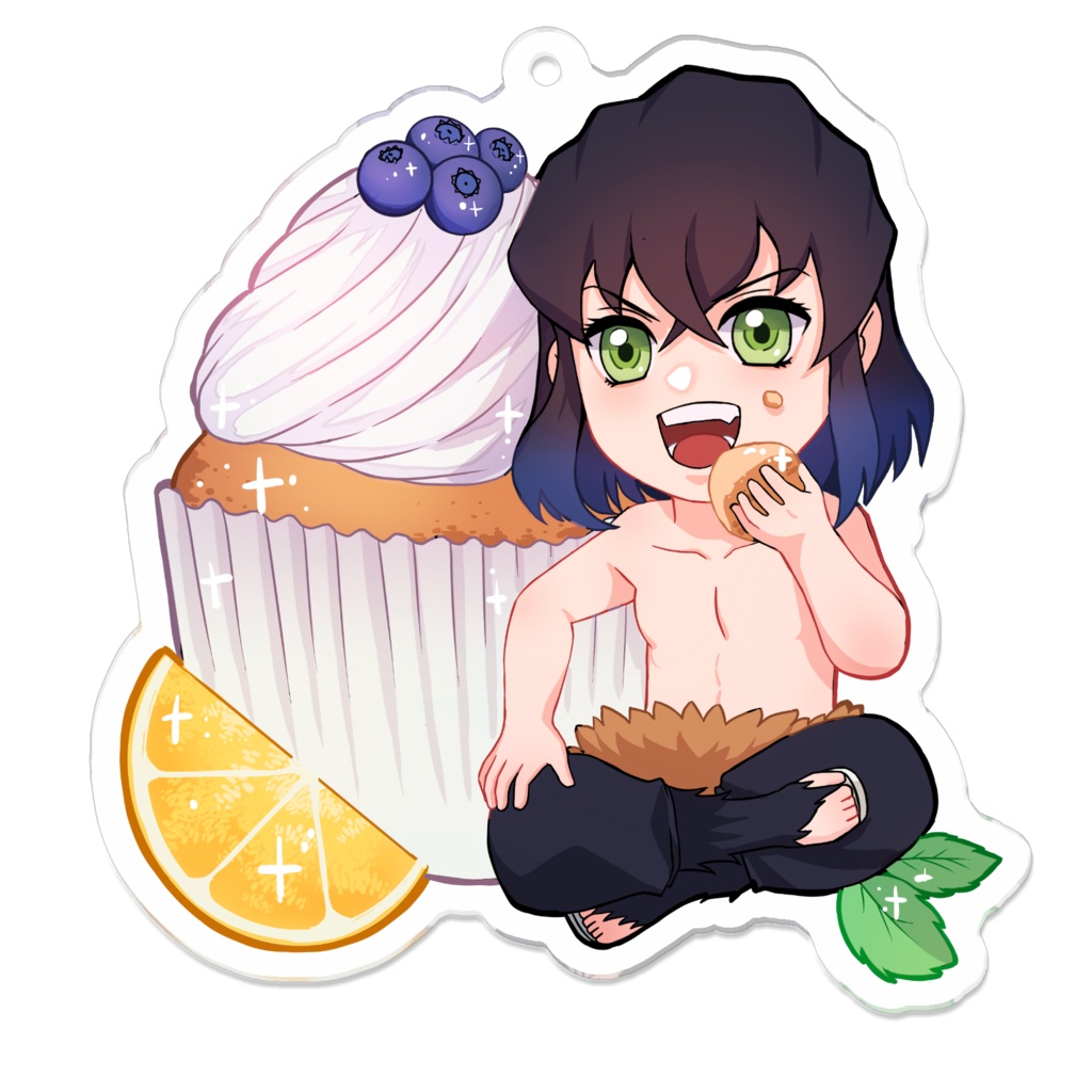 鬼滅の刃 はし びら いのすけInosuke カップケーキ アクリルキーホルダー