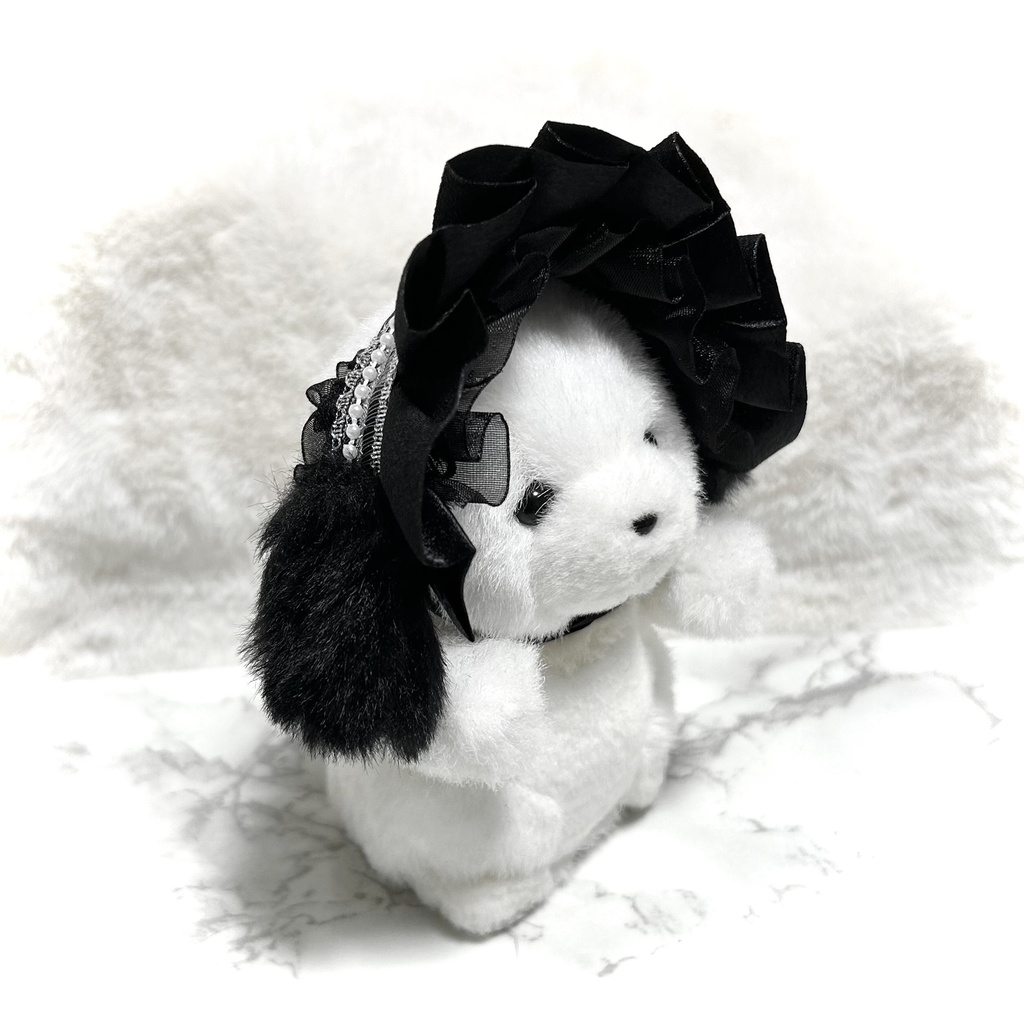 โก black puppy dressy headdress