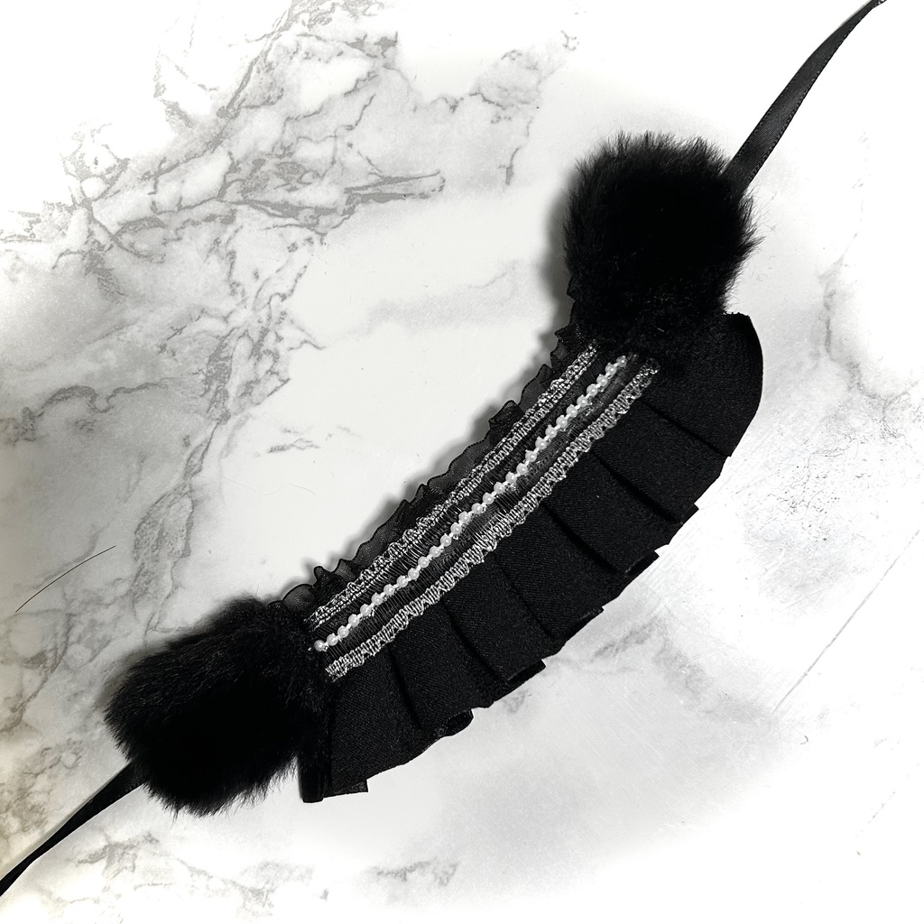 โก black puppy dressy headdress