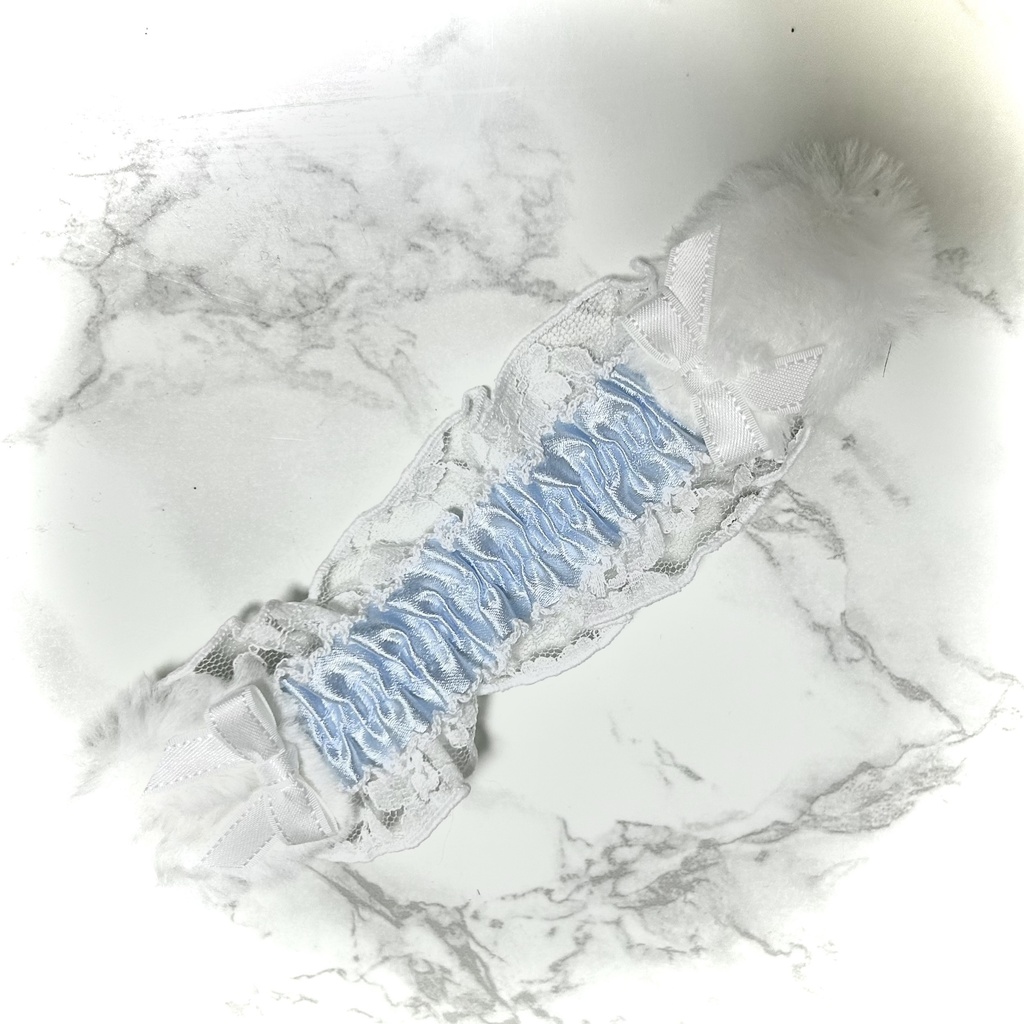 โก  baby blue puppy headdress