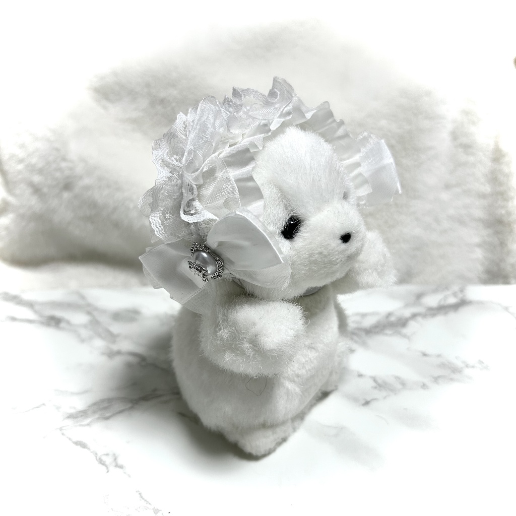 ♡  white frill angel headdress
