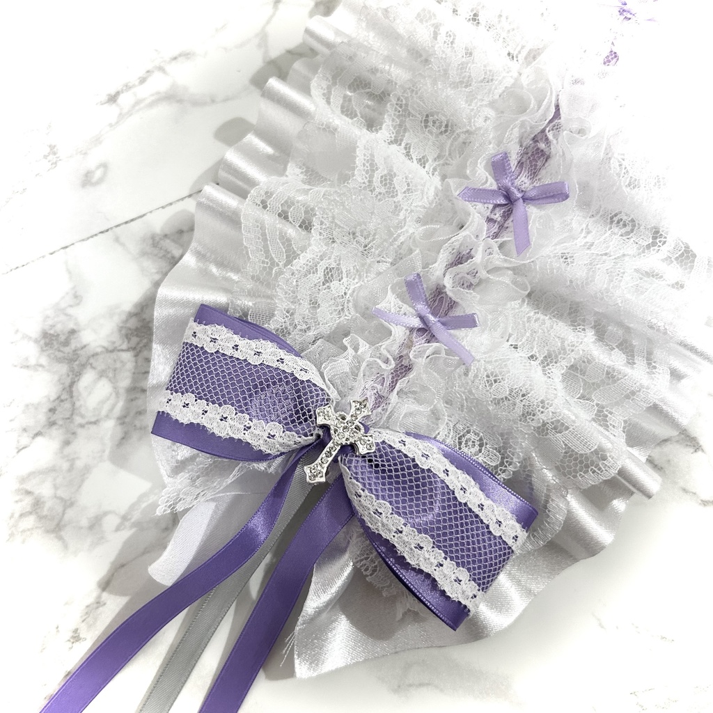 โก baby purple cross headdress