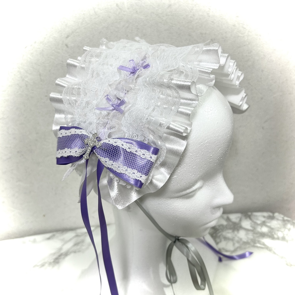 ♡  baby purple cross headdress