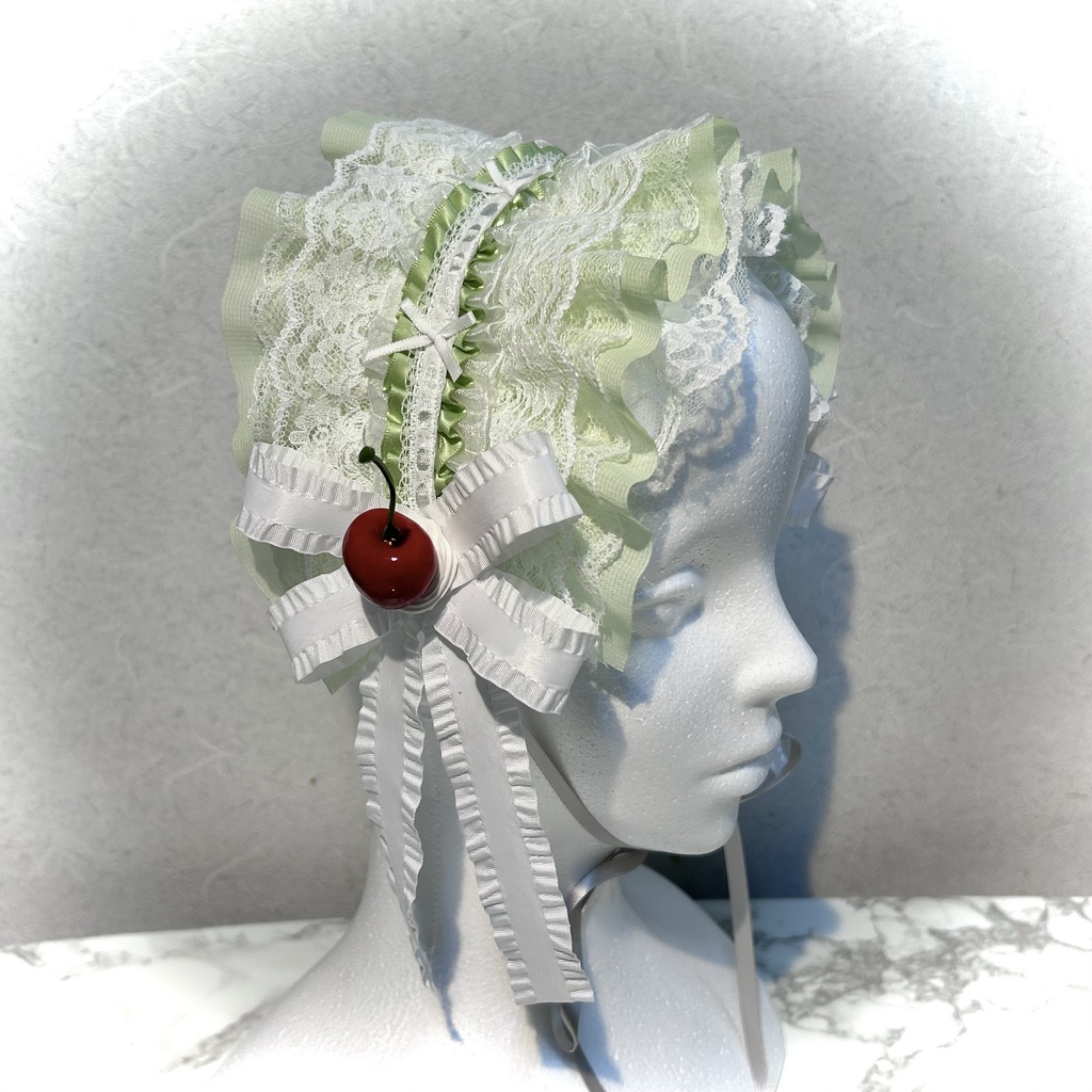 ♡ cream soda cherry headdress