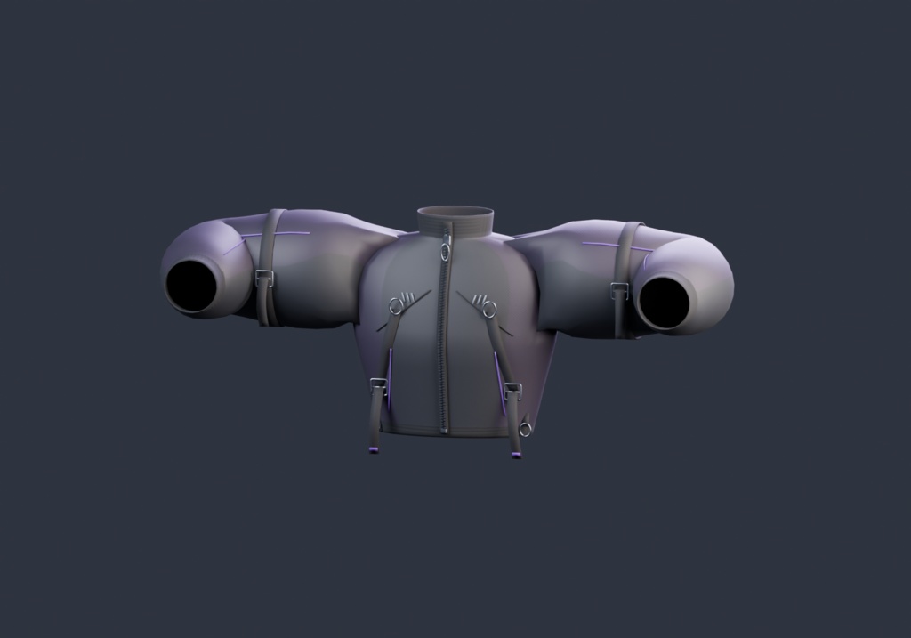 NOCTIS / 07 — Cyber-Goth Cropped Jacket | VRChat 3D Clothing