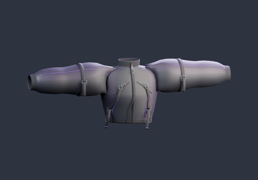 NOCTIS / 07 — Cyber-Goth Cropped Jacket | VRChat 3D Clothing