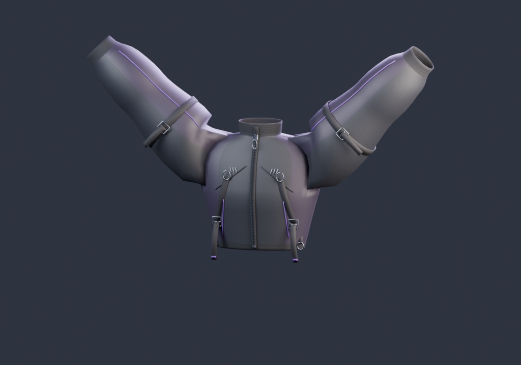 NOCTIS / 07 — Cyber-Goth Cropped Jacket | VRChat 3D Clothing