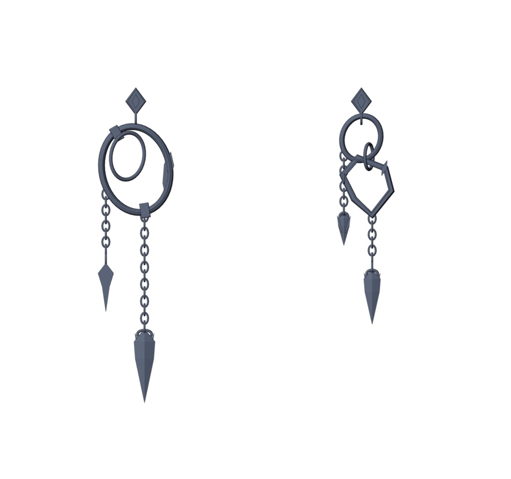 OFFSET RELIQUARY EARRINGS