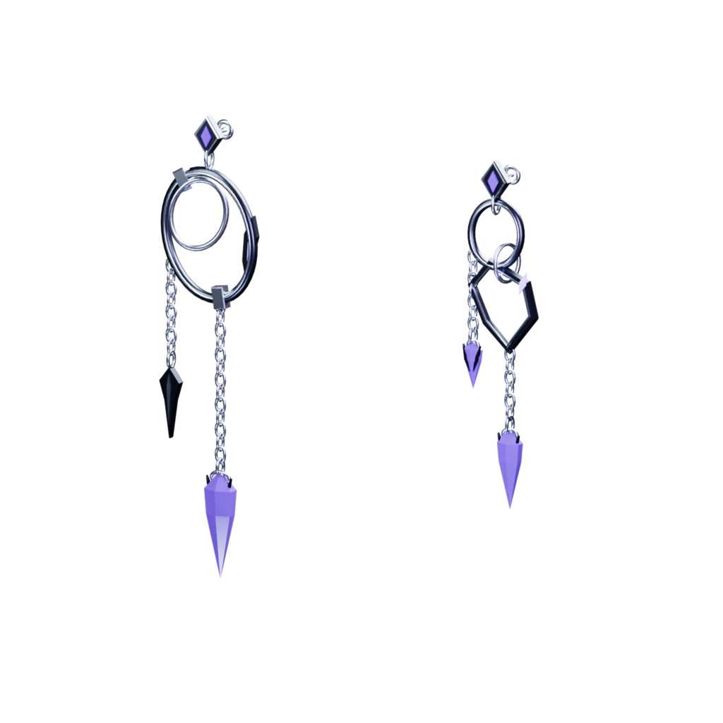 OFFSET RELIQUARY EARRINGS