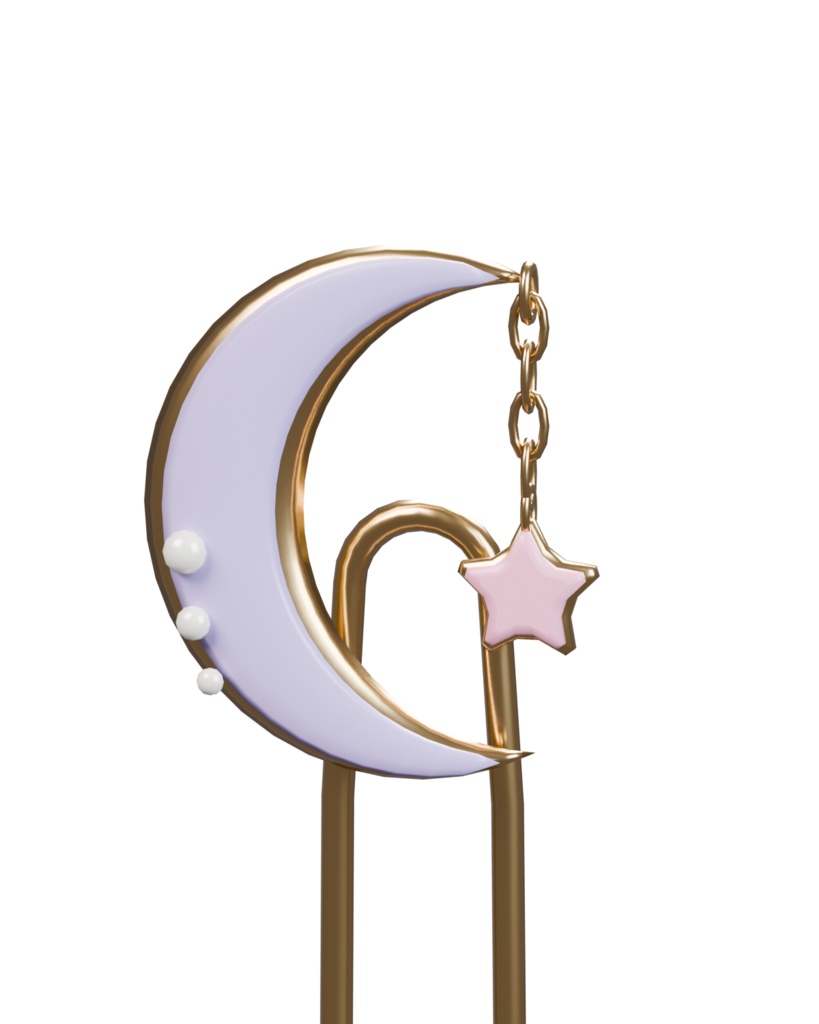 Mallow Orbit ✦ Modular Hair Accessory Set | VRChat / Blender / FBX / GLB