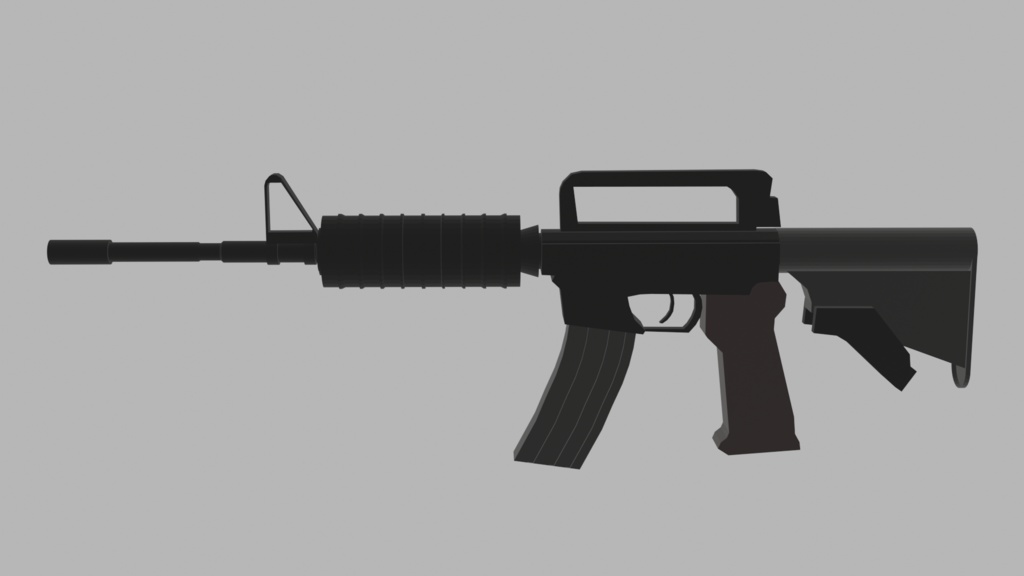 ローポリM4A1風アサルトライフル