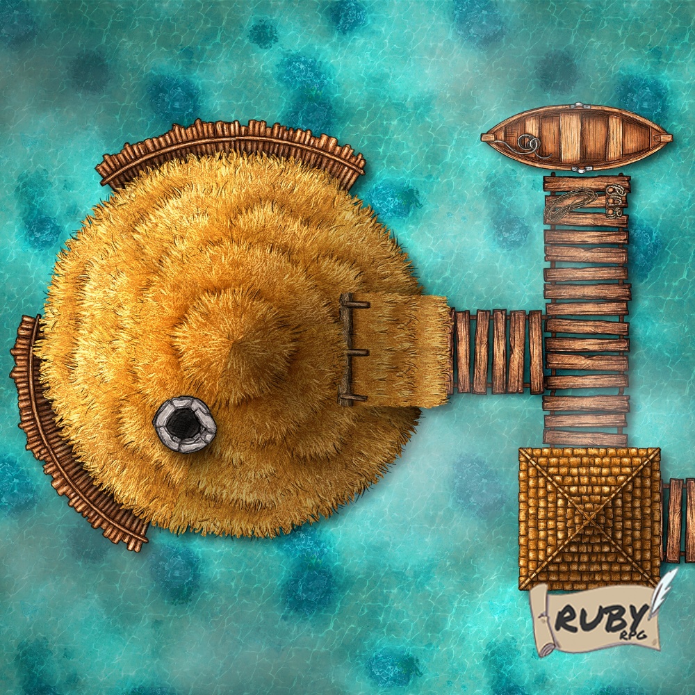 【素材】40x30 マップセットCoC 【TRPG用】フローティングハウス海の家