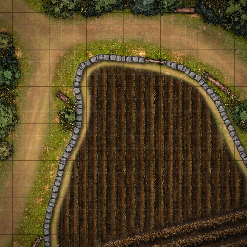 【素材】20x20 マップセットCoC【TRPG用】田舎 待ち伏せ Map