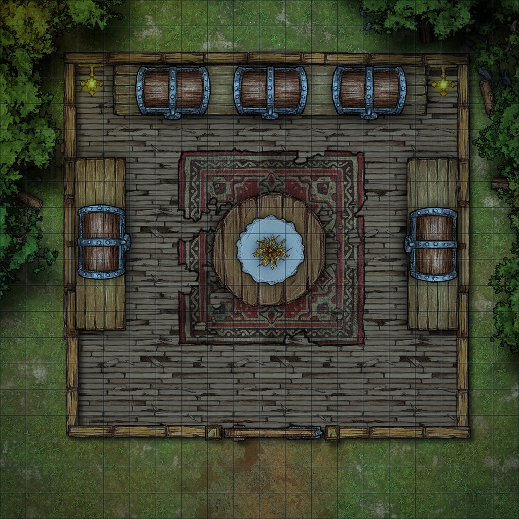 【素材】マップセット 【TRPG用】チェストの家密林