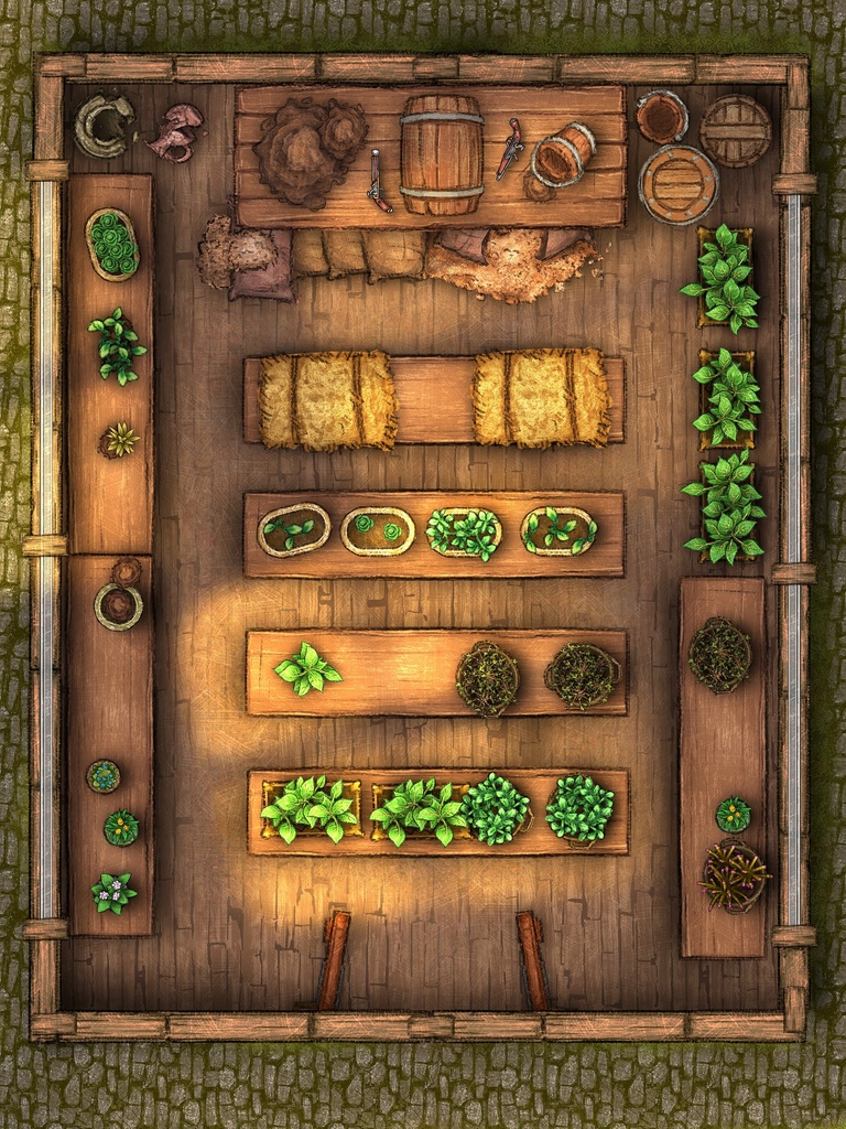 【素材】マップセット 【TRPG用】プラントハウス 野菜