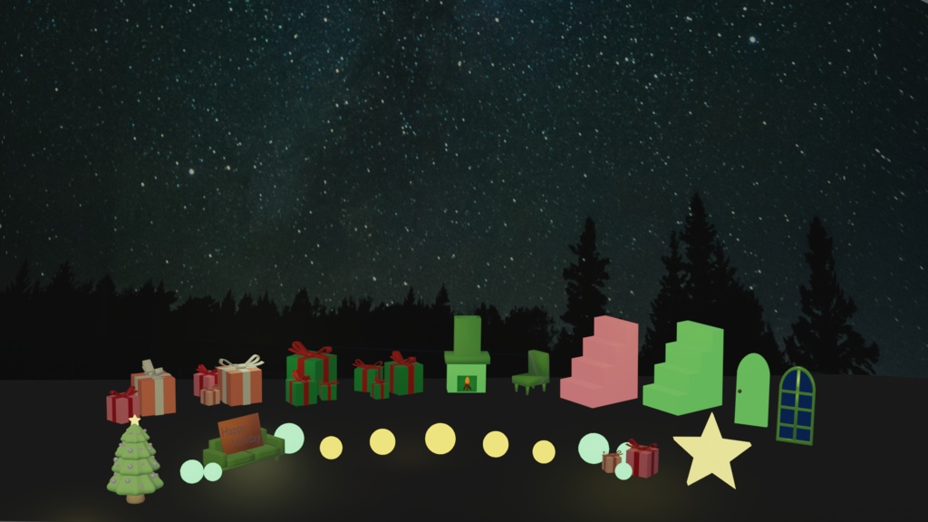 3Dクリスマス仕様ステージ