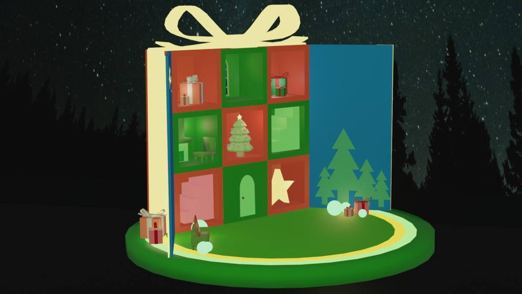 3Dクリスマス仕様ステージ