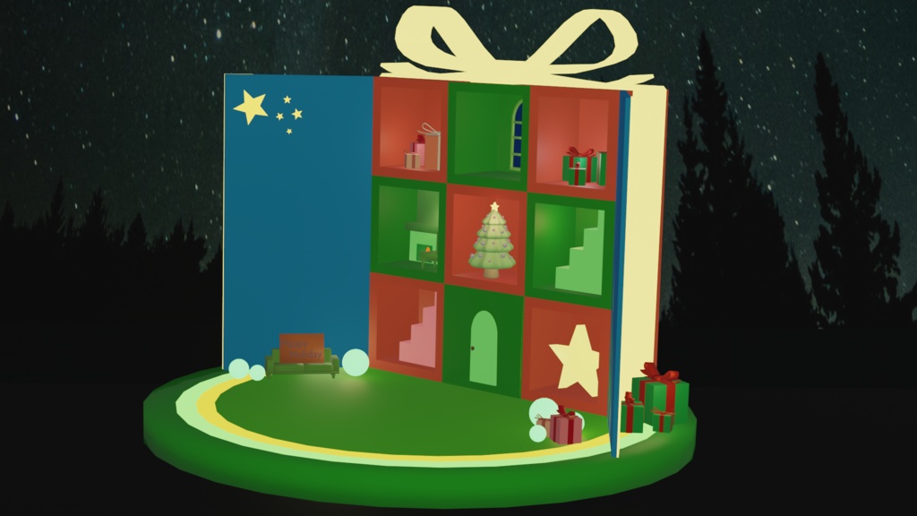 3Dクリスマス仕様ステージ