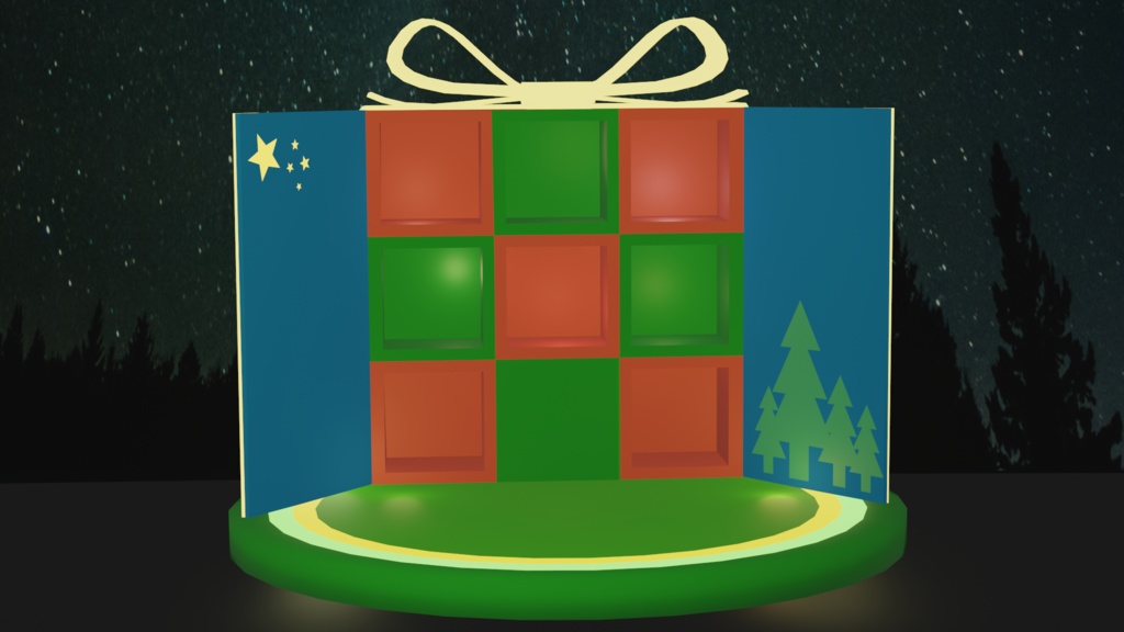 3Dクリスマス仕様ステージ