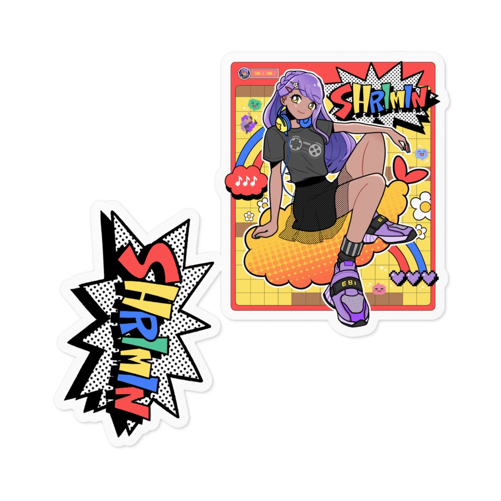 shrimin Super sticker set - 1️⃣