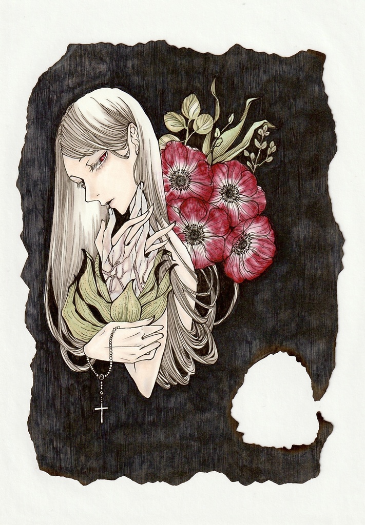 【ポストカード】儚く朽ちり鬱くしく咲く