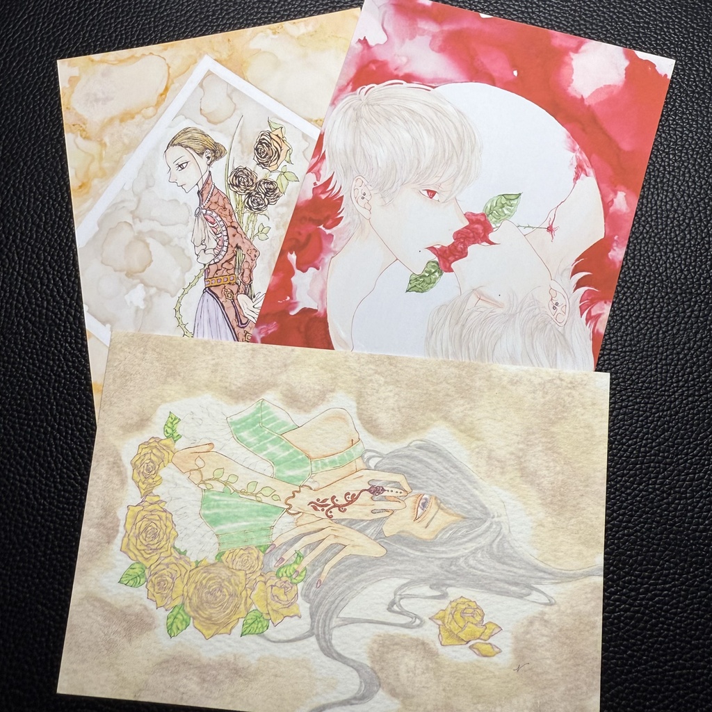 【ポストカード】薔薇の花言葉シリィズ3枚セット