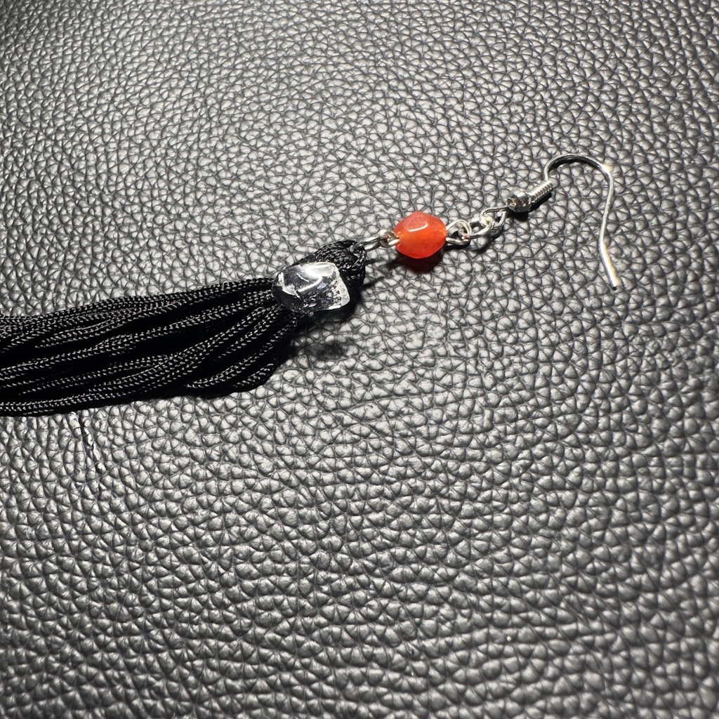 ロングタッセルピアス 4【ハンドメイド作品】