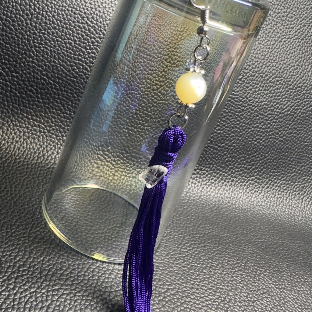 ロングタッセルピアス 11【ハンドメイド作品】