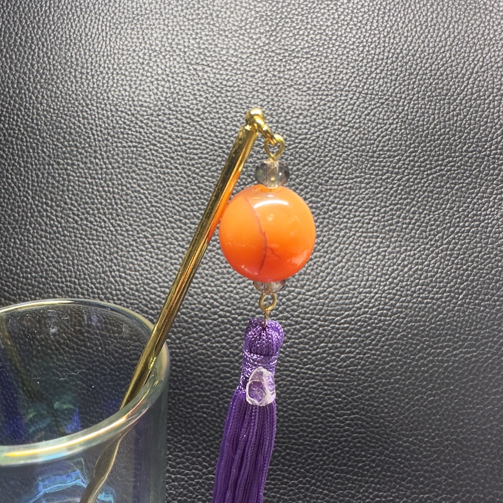 ロングタッセル簪 10【ハンドメイド作品】
