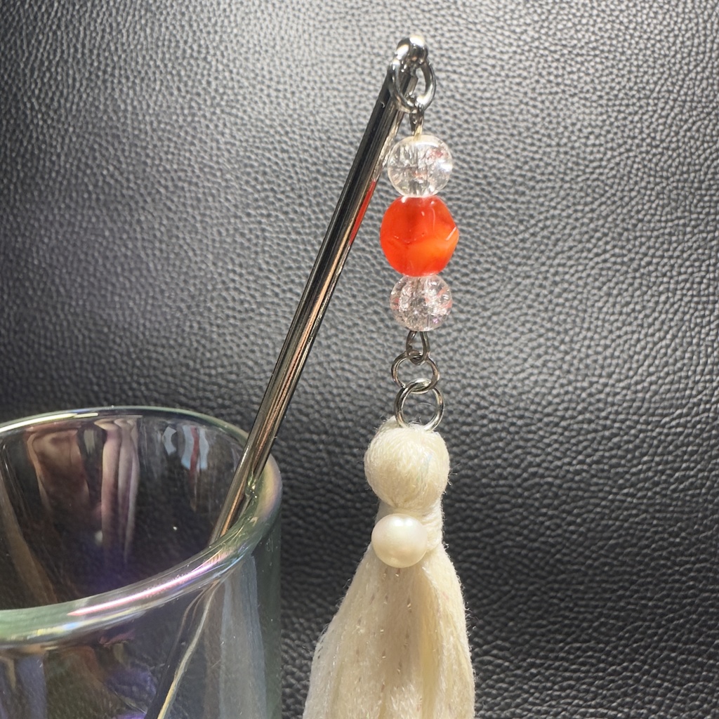 レースタッセル簪 43【ハンドメイド作品】