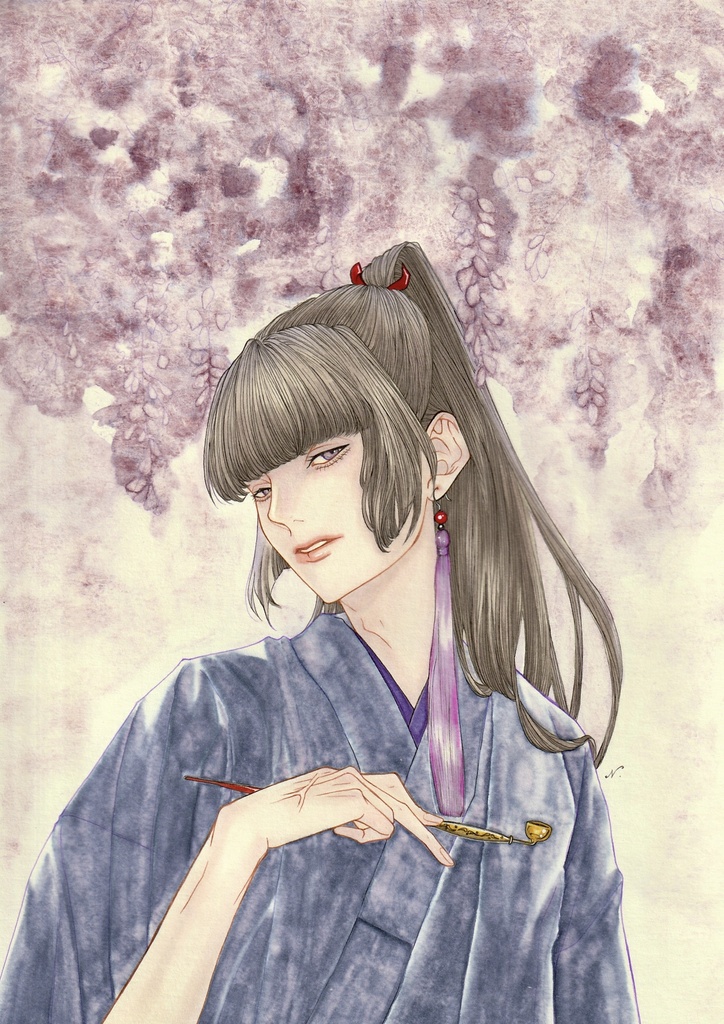 【原画】花に酔う
