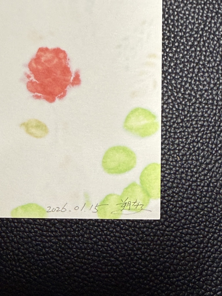 【ハガキサイズ原画】Botanical 9 ~フェチ男子シリーズ~ ハーフアップ