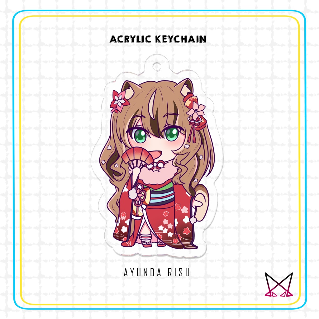 Acrylic Keychain Ayunda Risu ( Kimono.Ver )