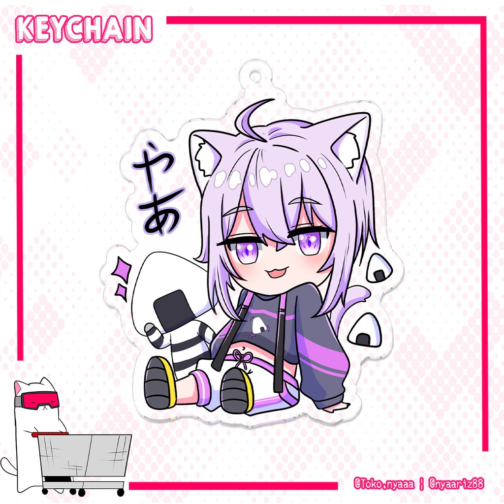 猫又おかゆ Standard Acrylic Key Chain