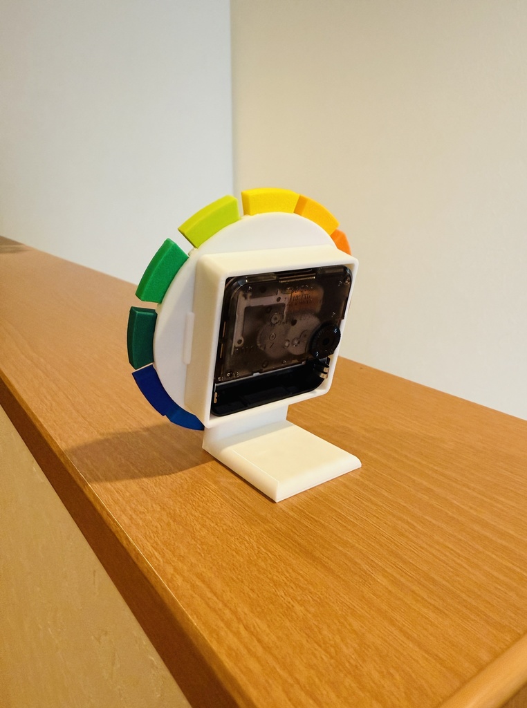 色相環 ホワイト オリジナル卓上時計