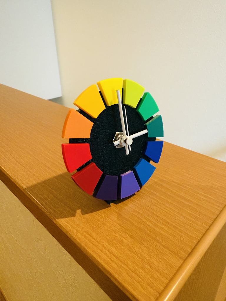 色相環 ブラック オリジナル卓上時計