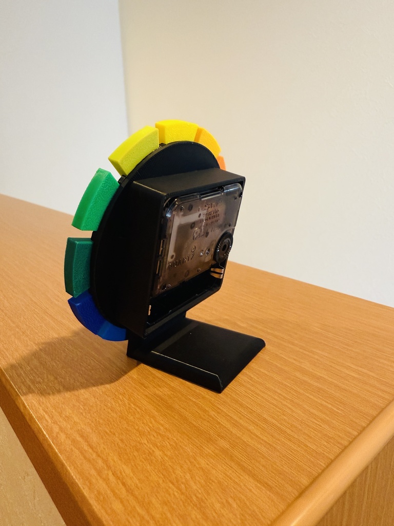 色相環 ブラック オリジナル卓上時計